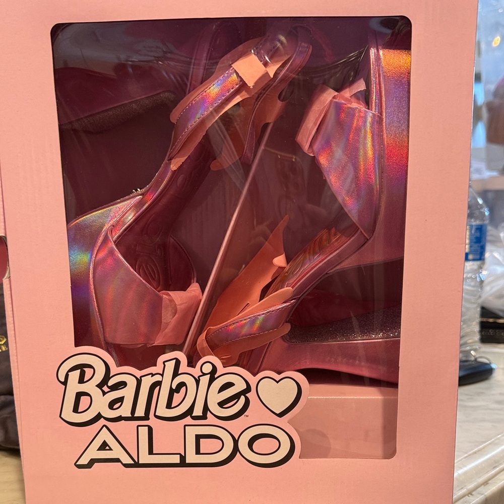 Barbie ❤️ Aldo Iridescent Pink Platform Heels